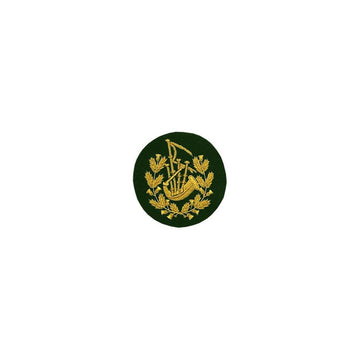 imperial-highland-supplies-pipe-major-badge-gold-bullion-on-green